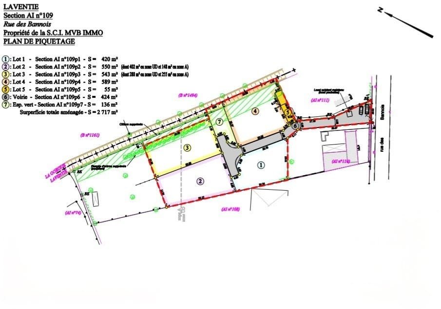TERRAIN A VENDRE - LAVENTIE - 550 m2 - 113�000�&euro;