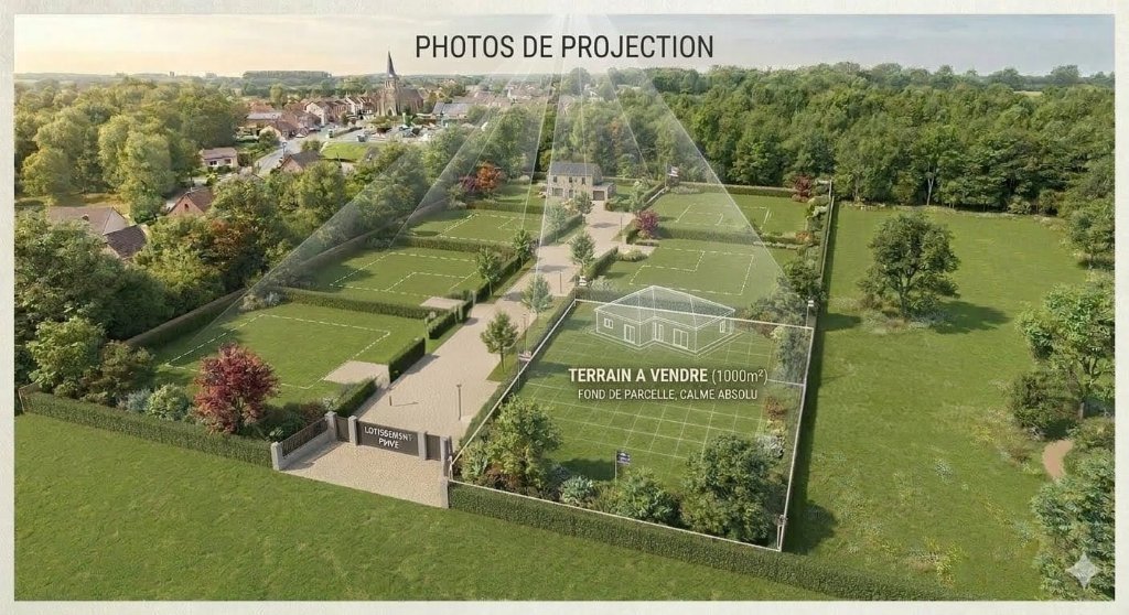 TERRAIN A VENDRE - LAVENTIE - 1000 m2 - 109�000�&euro;